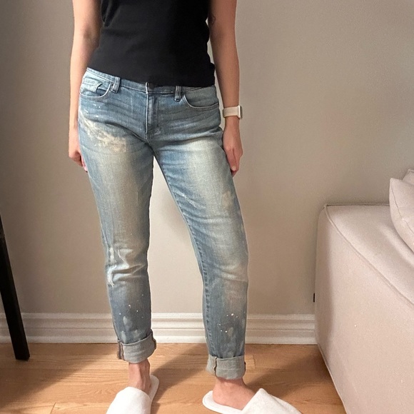 Slouchy low rise medium wash jean size 2 - Picture 2 of 4